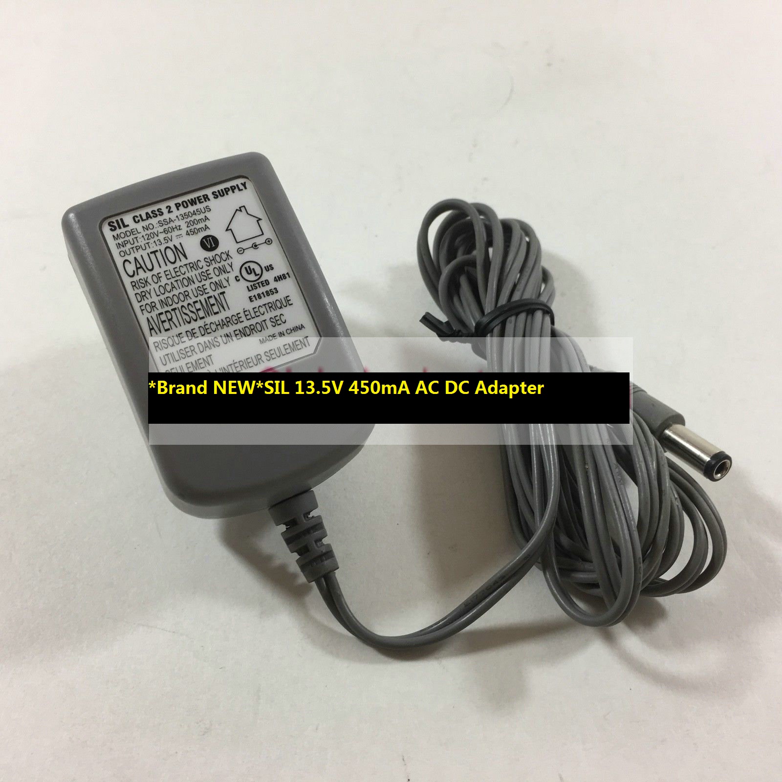 *Brand NEW*SIL SSA-135045US DC 13.5V 450mA CLASS 2 POWER SUPPLY FOR ELECTROLUX